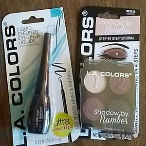 L.A. Colors eyeliner and eye shadow